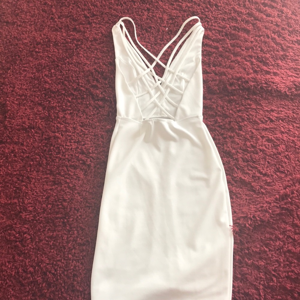 All White Windsor spaghetti-back dress